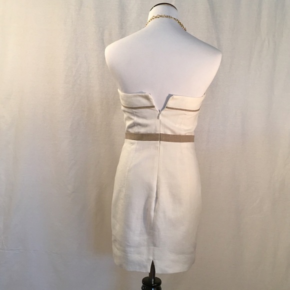 BCBGENERATION Strapless Contrast Linen Dress - Picture 3 of 4