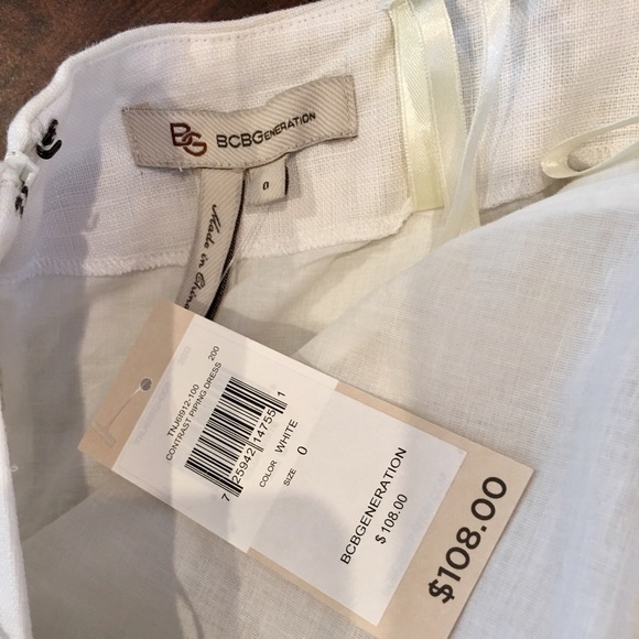 BCBGENERATION Strapless Contrast Linen Dress - Picture 4 of 4