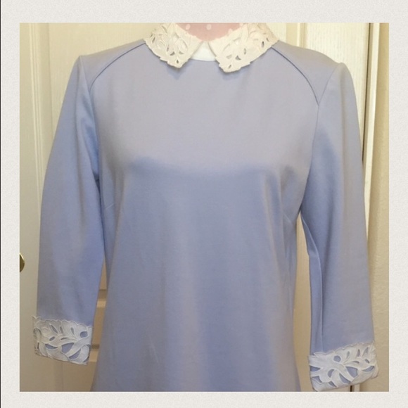 Ted Baker London Pale Blue Lace Collar shirt dress - Picture 4 of 4
