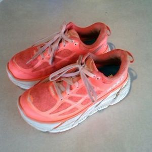 Hoka Cliffton 2 Orange/Coral Size 7.5 Running Shoe