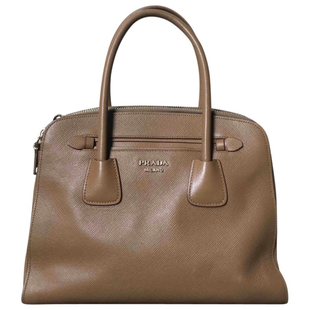 Prada tan leather bag