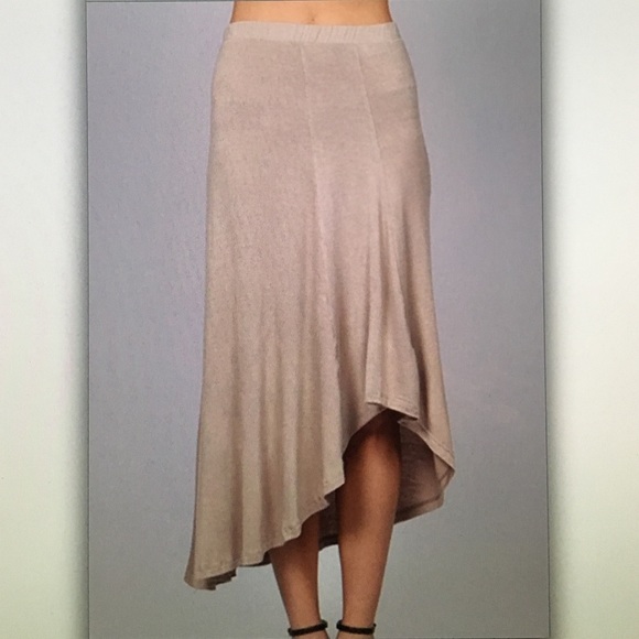 Dresses & Skirts - 🔑Tan asymmetrical🔑 flair skirt Dresses & Skirts - 🔑Tan asymmetrical🔑 flair skirt
