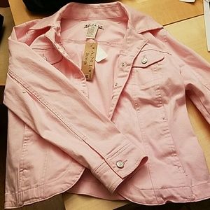 Pink denim-like jacket