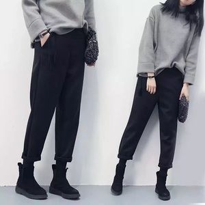 black wide leg pants