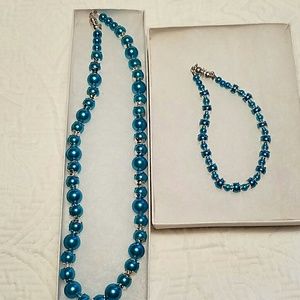 Matching necklace and bracelet