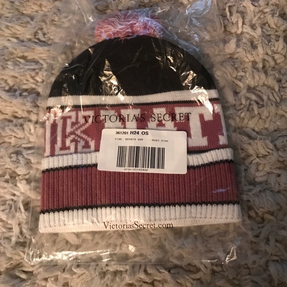 🚫SOLD on ♍️ercari NEW VS PINK nation beanie - Picture 2 of 2