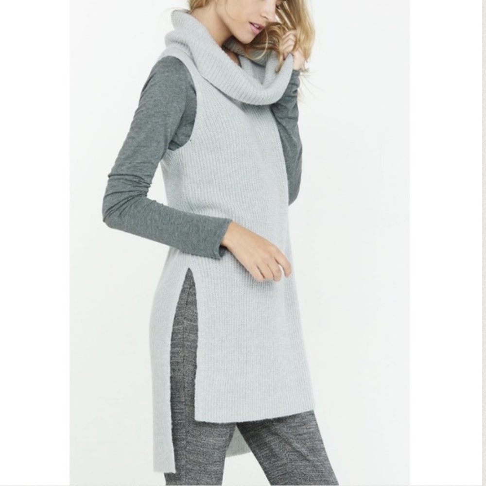 Express sleeveless cowl neck tunic sweater