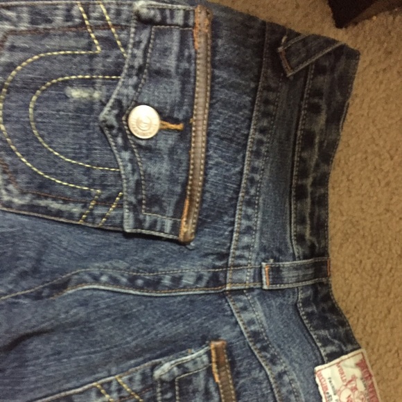 True Religion jeans with leather trim - Picture 4 of 4