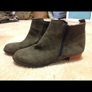 Olive Green Booties