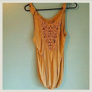 Grey Flowy Fashion Tank w FREE Cardigan!