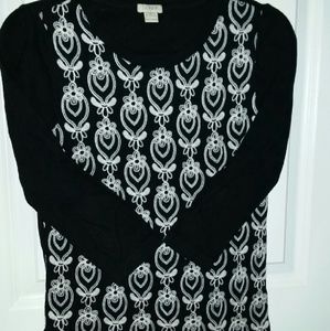J Crew Lace Detail Tee
