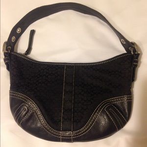 Coach black small hobo bag