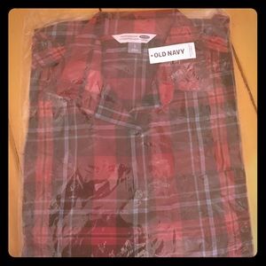 Old navy plaid boyfriend shirt