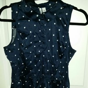 Polka-dot Peplum Blouse
