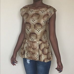 African print Peplum