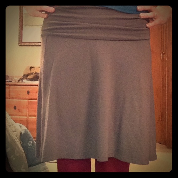 Gray foldover skirt