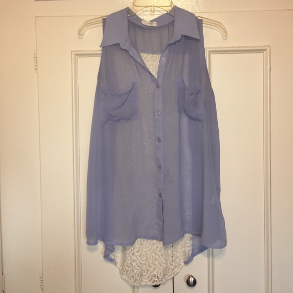 Nordstrom BP Sleeveless Chiffon Top - Picture 1 of 2
