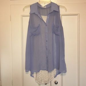 Nordstrom BP Sleeveless Chiffon Top