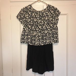 Romper with patterned top