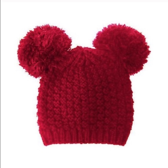 Accessories - MICKEY MOUSE POM POM BEANIE HAT - burgundy