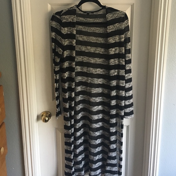 Long striped cardigan