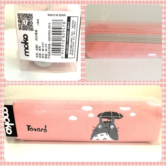 ToToro Cloth Pencil Case- Pink