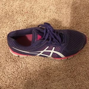 Pink and purple asics