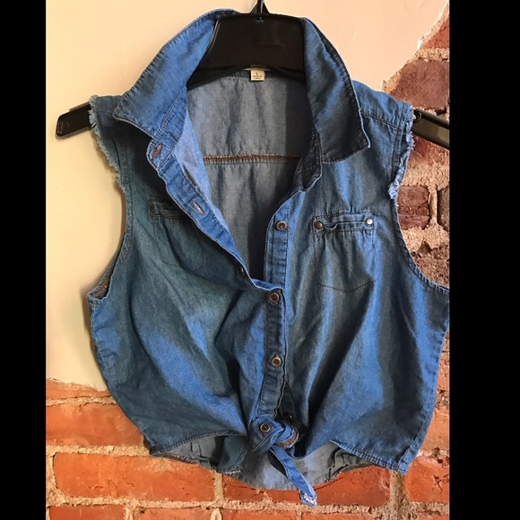 Denim crop top