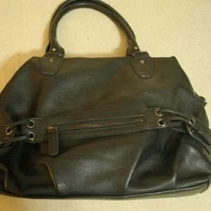 Black leather purse