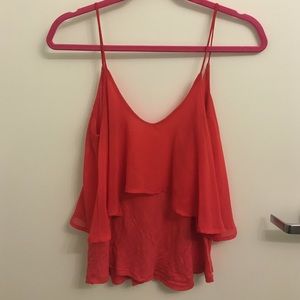 Coral tank blouse