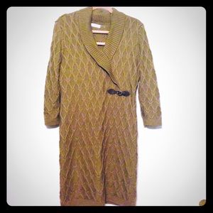 Calvin Klein 3/4 sleeve Sweater Dress in Taupe