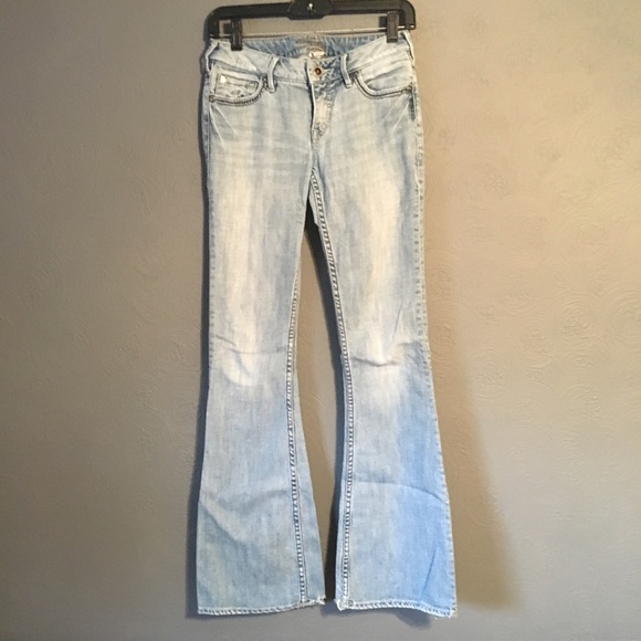 Silver flared jeans