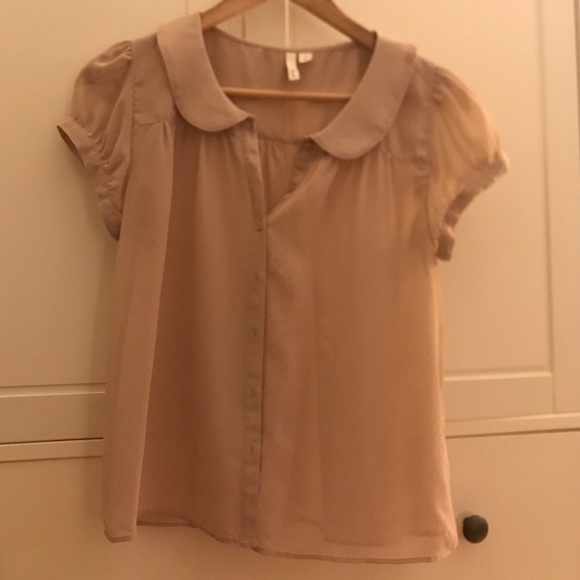 Cream collared blouse