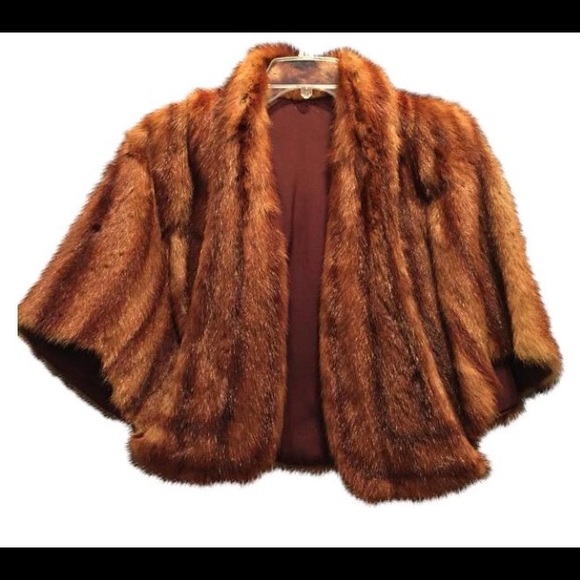 Vintage mink fur stole wrap
