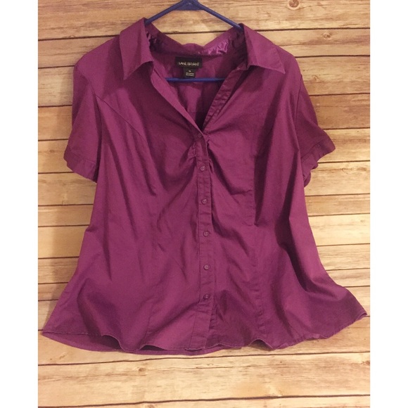 Lane Bryant Short Sleeved Button Down Top XXL