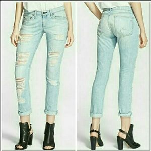 Rag & Bone Dre Slim Boyfriend Jeans Cliffs Rebel