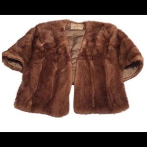 Vintage fur mink stole wrap