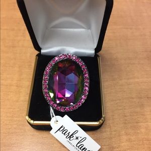 Pink gemstone ring size 7 by Park Lane. NWT
