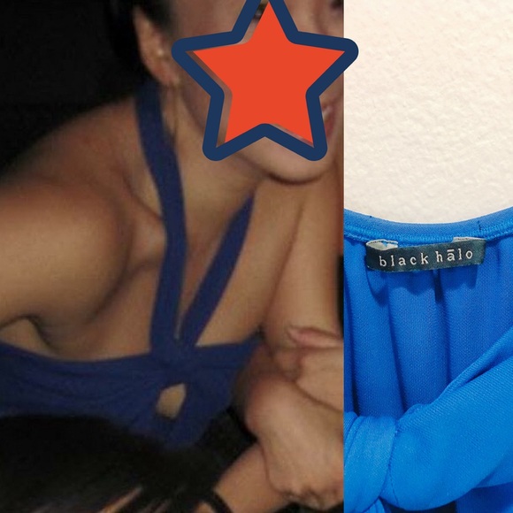 ‼️SOLD‼️Black Halo - Cobalt Halter Keyhole Dress - Picture 4 of 4