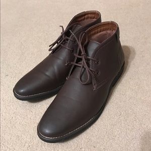 Men's leather dress shoes: brown