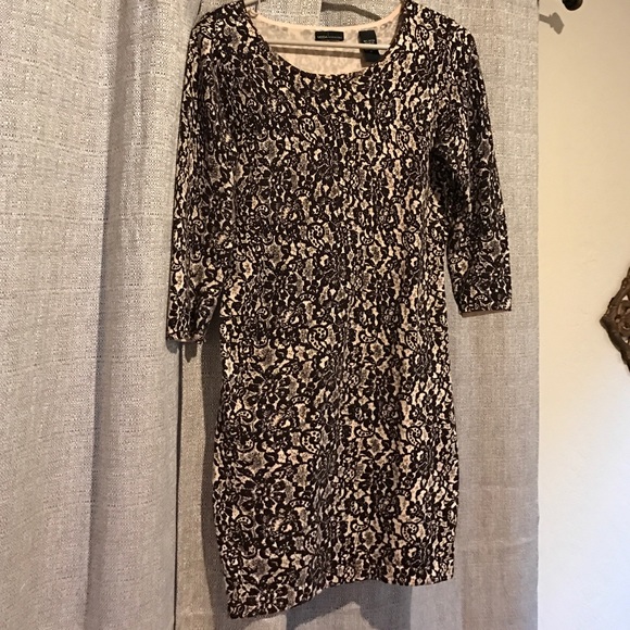 Lace print cocktail dress