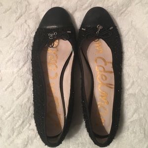 Sam Edelman tweed and leather flats