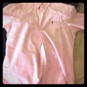 Pink Stripe Polo Button Down