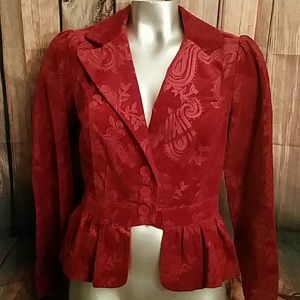 Rampage velvet blazer 3 button