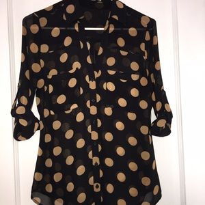 polka dot buttondown