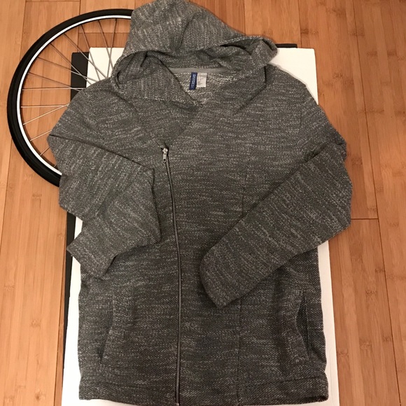 grey hooded cardigan mens