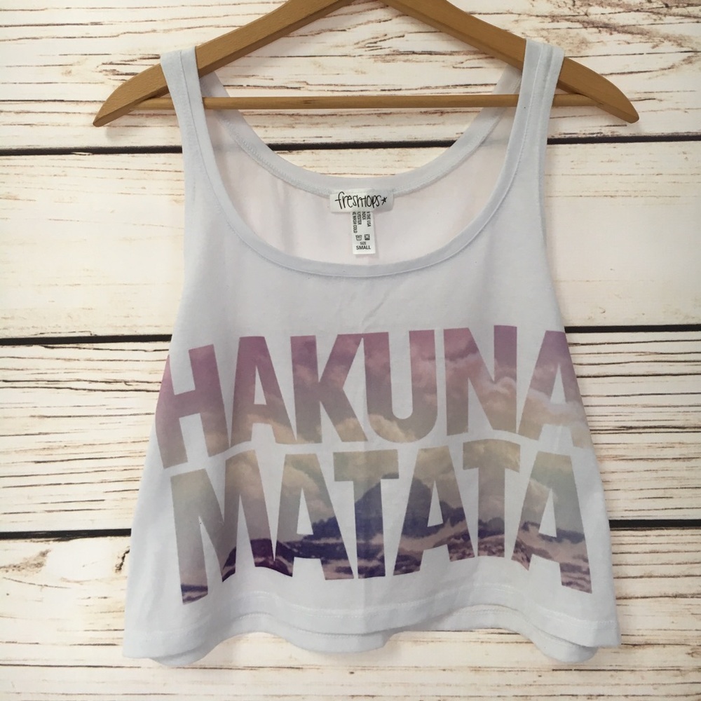 HAKUNA MATATA crop tank Sz: S Disney Lovers!