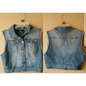 Denim Sleeveless Jacket