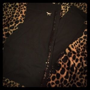 PINK Victoria's Secret black sequence leggings