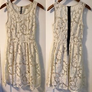 Cream lace/ crochet dress.